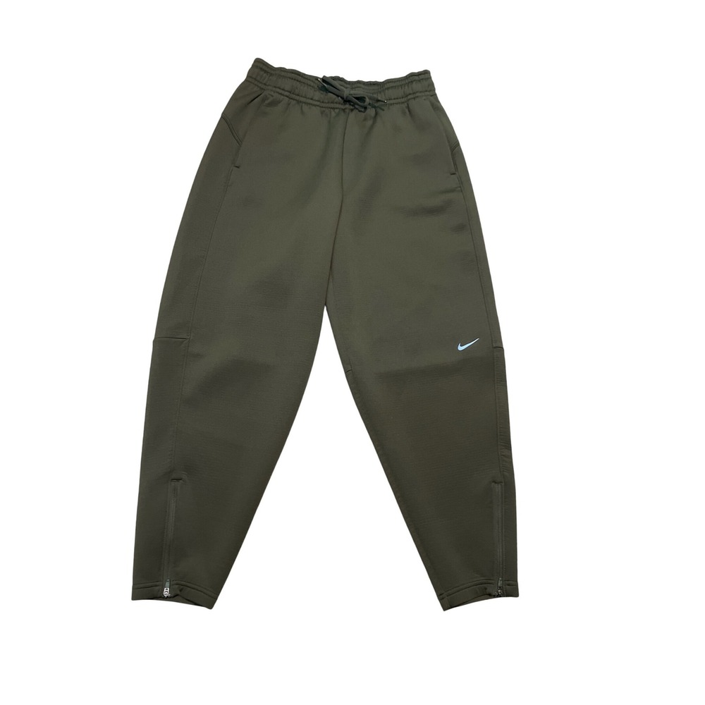 Nike Tech Fleece Olive Green Barrel Style Joggers Women Ankle Zip Pants Size S